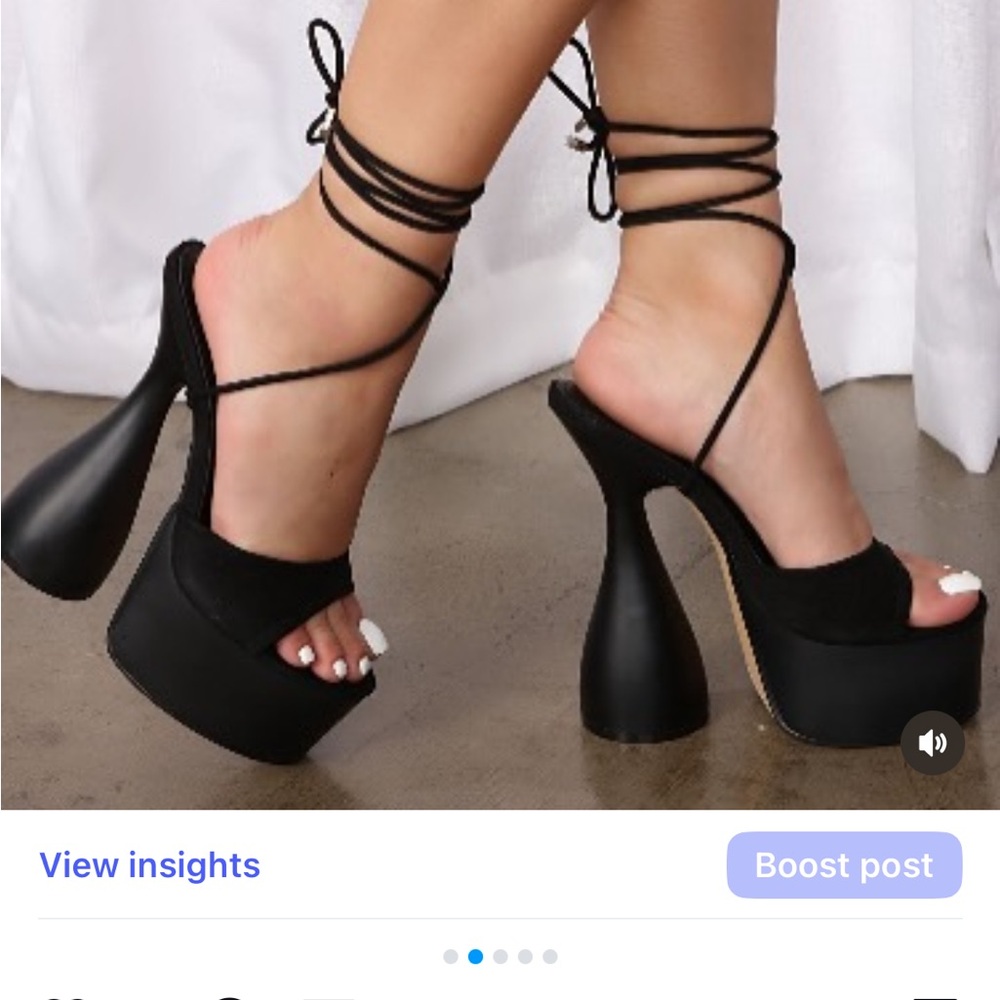 Elegant Black Strappy Heels